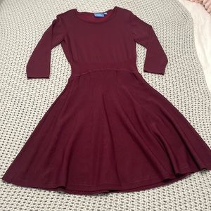 Simply Vera Sz Medium Cranberry Sweater Dress - Gorgeous Fall Dress!